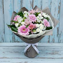 Букет цветов из:  Герберы, Альстромерии и Хризантемы #REPLACE_PRED# Ладушкине