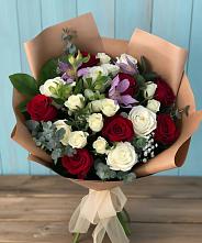 Букет цветов из:  Розы и Альстромерии #REPLACE_PRED# Ладушкине