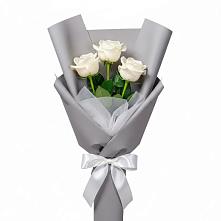 Букет 3 белые розы #REPLACE_PRED# Ладушкине