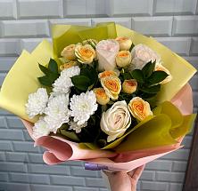 Букет цветов из:  Розы и Хризантемы #REPLACE_PRED# Ладушкине