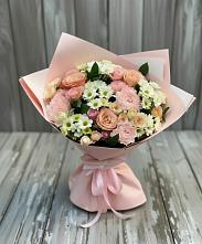 Букет цветов из:  Гвоздики, Розы и Хризантемы в Ладушкине