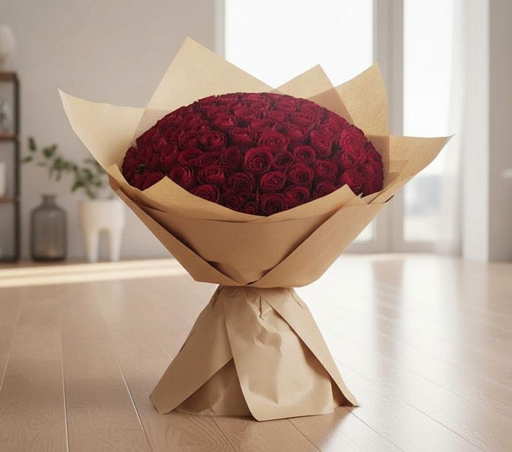 Букет 101 Красная роза в Ладушкине