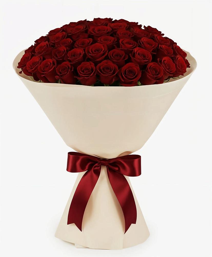 Букет 101 Бордовая роза Блэк Бакарра в Ладушкине