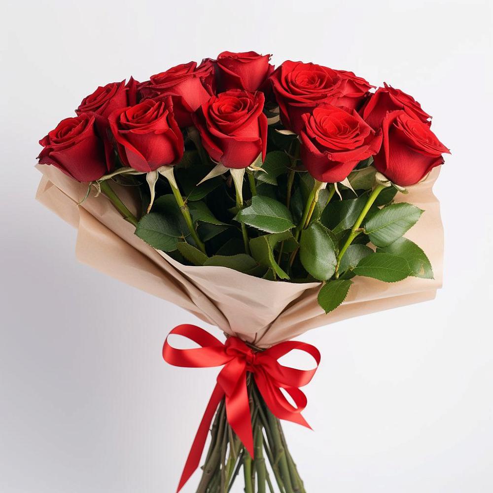Букет 11 Красных роз Эдлесс Лав в Ладушкине