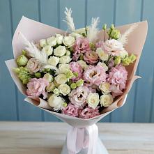 Букет цветов из:  Альстромерии и Розы в Ладушкине