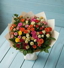 Букет Микс из разноцветных кустовых роз #REPLACE_PRED# Ладушкине