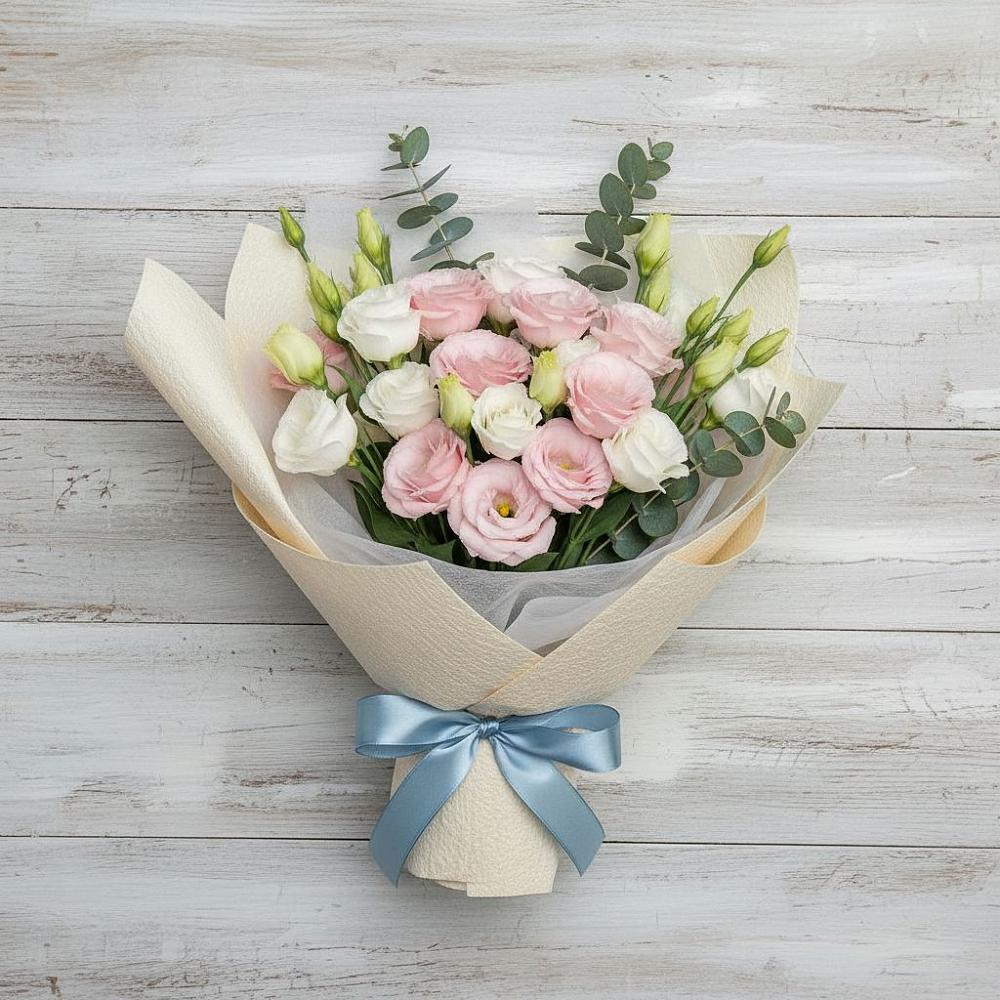 Букет цветов из: Лизиантусы в Ладушкине